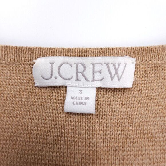 J CREW Wool Giselle V-Neck Sweater-Blazer Old Money Cardigan Camel Quiet Luxury - Picture 2 of 9